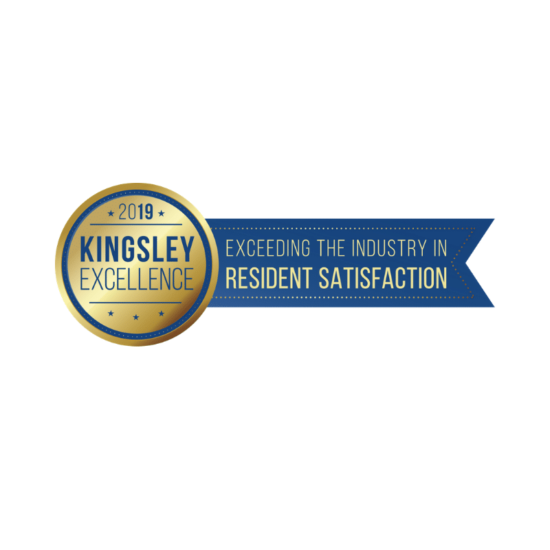 2019 Kingsley Excellence Resident Satisfaction Award logo